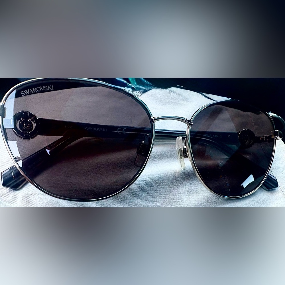 Swarovski Black and Silver Sunglasses